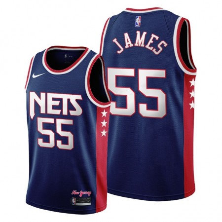 Herren NBA Brooklyn Nets Trikot Mike James 55 Nike 2021-2022 City Edition Throwback 90s Swingman